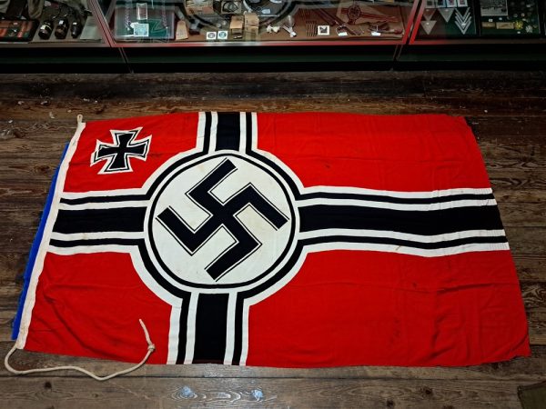 kriegmarine-flag-navy german-world-war-two-naval-flag-kriegsmarine-large-with-wear-and-a-few-holes-great-display-and-solid-with-ropes