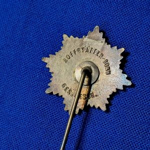 german-world-war-two-stickpin-r-l-b-member-1st-pattern-large-sunburst-with-enamel-letters-maker-marked