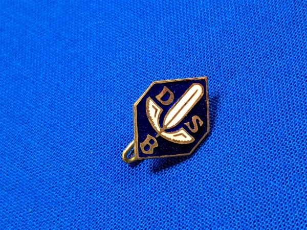 stenographer-club-early early-pattern-german-world-war-two-stenographers-union-pin-for-women-membership-workers-patent-protected-marked-on-back