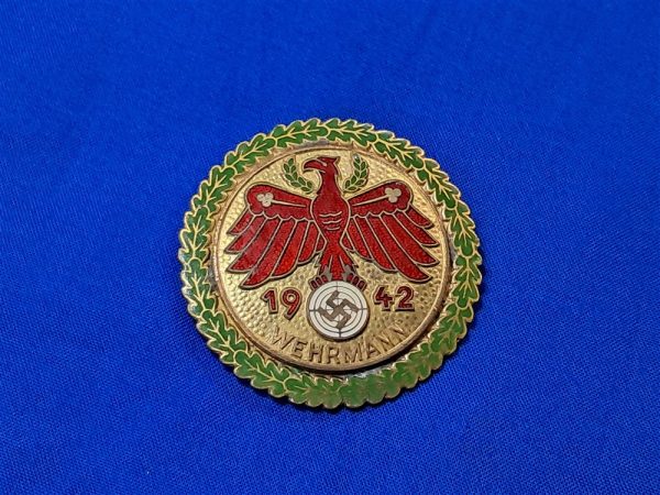 tirol-wehrmann-master tirol-shooting-award-to-soldier-militia-wehrmenn-world-war-two-germany-gold-with-wreath-master-badge-1942-dated