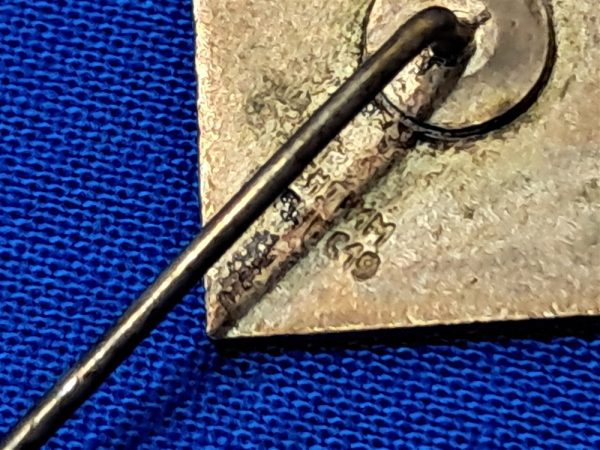 german-world-war-one-stick-pin-veterans-group-established-in-1873-enamel-front-maker-marked-back
