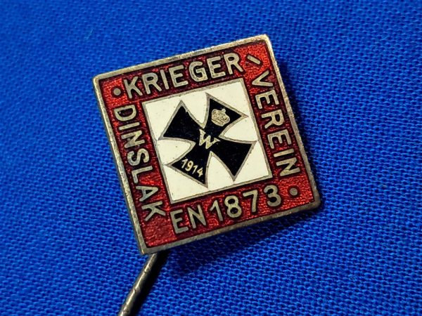 german-world-war-one-stick-pin-veterans-group-established-in-1873-enamel-front-maker-marked-back
