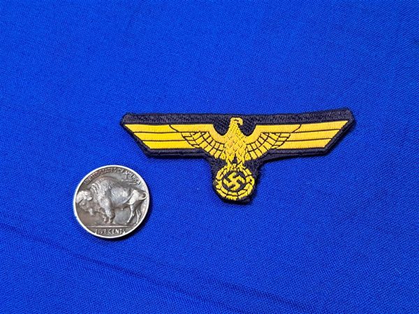german-world-war-two-bevo-navy-overseas-cap-eagle-yellow-on-naval-blue-mint