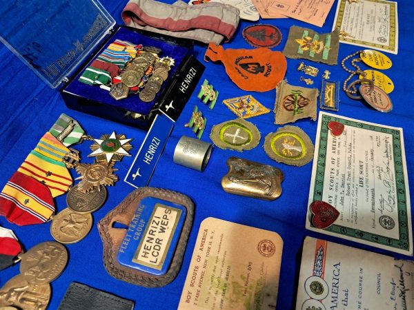 world-war-two-navy-veterans-eagle-scout-grouping-medals-papers-ribbons-awards-boxes-badges-and-lots-of-extras-1947-awarded-over-18-years-old-at-time-of-gaining