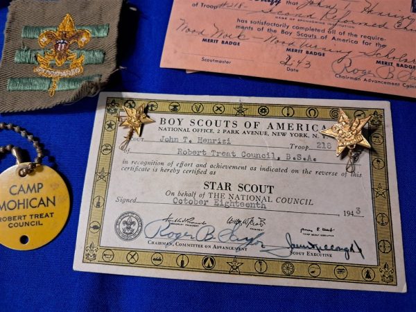 world-war-two-navy-veterans-eagle-scout-grouping-medals-papers-ribbons-awards-boxes-badges-and-lots-of-extras-1947-awarded-over-18-years-old-at-time-of-gaining