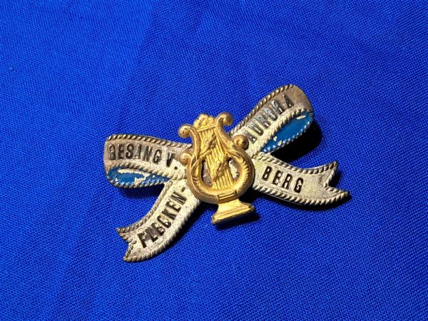 music-festival-badge german-world-war-one-music-club-ribbon-stickpin-stick-pin-lyre-festival