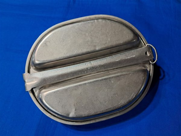 vietnam-war-mess-kit-1965-dated-2-piece-set-stainless-steel-excellent