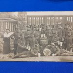 world-war-one-real-picture-post-card-1913-group-of-soldiers-band-swallow-nest-shoulder-22-infantry
