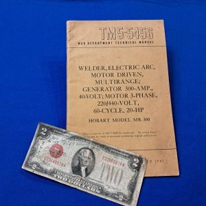 world-war-two-5-5456-technical-manual-for-the -hobart-welder-motor-generator-driven-1945-dated-soft-cover-40-pages