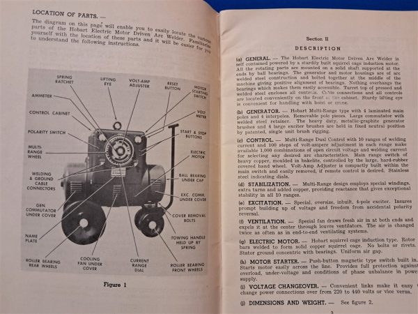 world-war-two-5-5456-technical-manual-for-the -hobart-welder-motor-generator-driven-1945-dated-soft-cover-40-pages