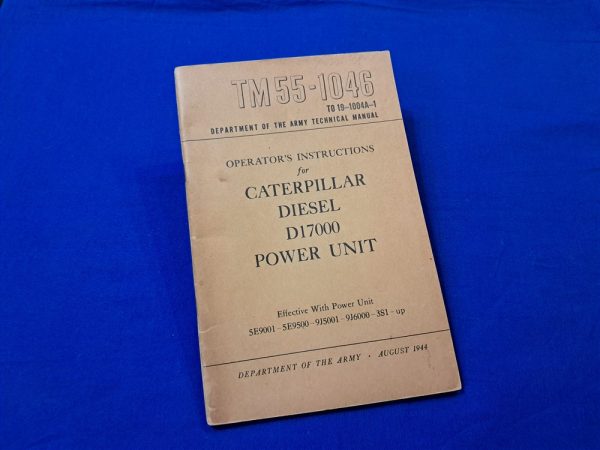 world-war-two-technical-manual-1944 dated-with-61-pages-caerpillar-diesel-power-unit