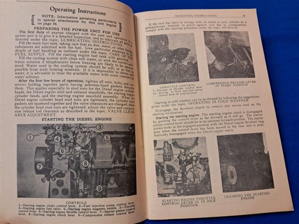 world-war-two-technical-manual-1944 dated-with-61-pages-caerpillar-diesel-power-unit