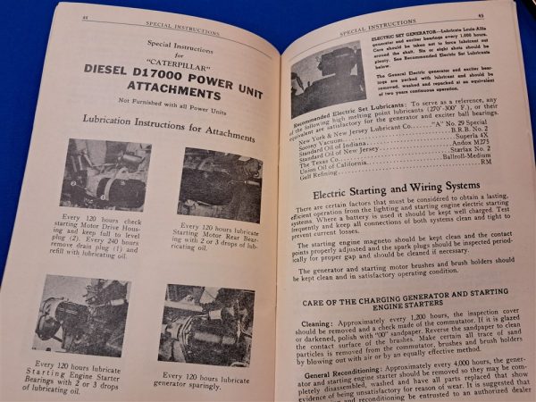world-war-two-technical-manual-1944 dated-with-61-pages-caerpillar-diesel-power-unit