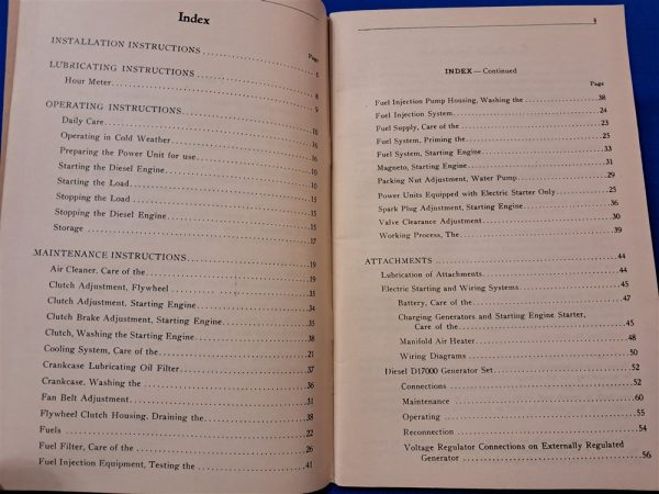 world-war-two-technical-manual-1944 dated-with-61-pages-caerpillar-diesel-power-unit
