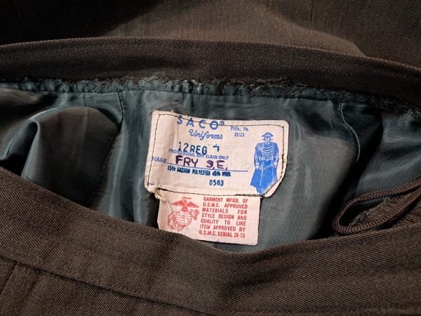 vietnam-war-era-womans-female-united-states-marines-green-dress-service-skirt-with-tags-size-26