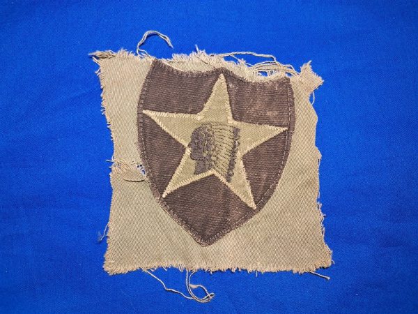 2nd-infantry-division vietnam-war-theater-made-korea-2nd-infantry-division-shoulder-patch-in-subdude-pattern-full-size-sewn-on-fabric-of-sleeve