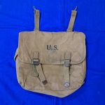 world-war-two-officers-haversack-musette-1942-dated-by-langdon-awning-and-tent-company-small-hole-excellent-early-light-color