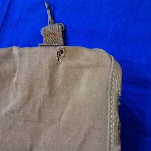 world-war-two-officers-haversack-musette-1942-dated-by-langdon-awning-and-tent-company-small-hole-excellent-early-light-color