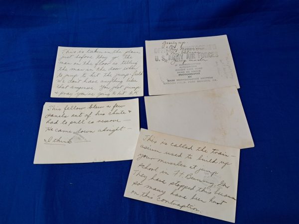 world-war-two-original-photo-set-of-five-airborne-paratrooper-school-fort-benning-writting-on-back-of-each