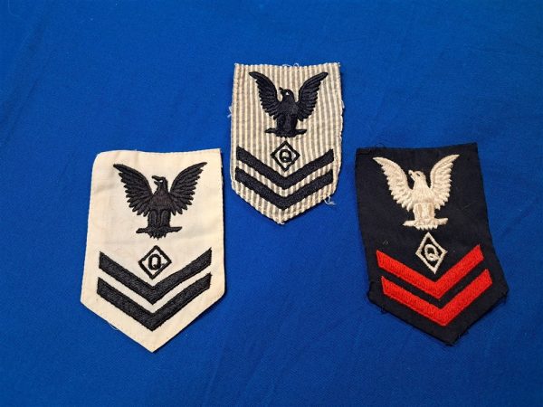 world-war-two-set-of-communications-ratings-for-WAVES-uniforms-seer-sucker-blues-and-whites