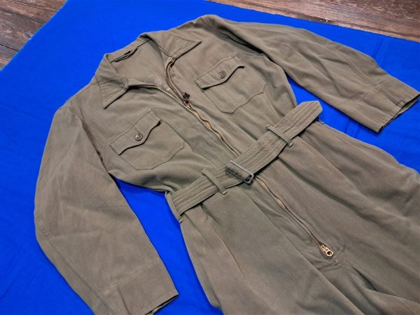 world-war-two-a-4-summer-flight-suit-for-pilots-and-crew-members-fighter-pilots-1944-dated-green-size-40