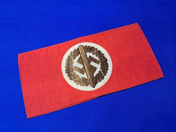 armband-german-sports german-world-war-two-arm-band-for-sports-official-or-judges-uncut-original-no-fading-embroidery-to-wreath