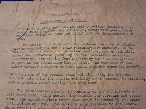 world-war-two-m-1-whistle-instructions-and-nominclature-types-letter-wrapped-around-when-manufactured