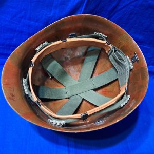 helmet-liner-m-1-fiber-type-1983-dated-with-suspension-and-sweatband-complete-original-paint-unissued