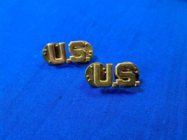 korean-war-officers-insignia-u-s-collar-set-gold-tone-original-early-clutch-back-with-patent