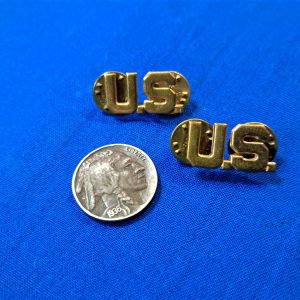 korean-war-officers-insignia-u-s-collar-set-gold-tone-original-early-clutch-back-with-patent