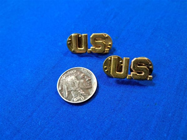 korean-war-officers-insignia-u-s-collar-set-gold-tone-original-early-clutch-back-with-patent
