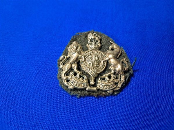 british-general-list world-war-one-british-cap-badge-sleeve-unassigned-enlisted-man-brass-with-wool-backing