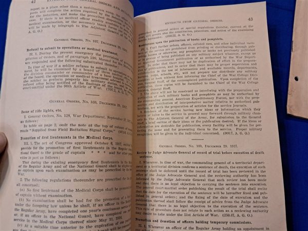 world-war-one-extracts-general-orders-manual-set-of-three-dated-from-1918-1917-excellent-condition