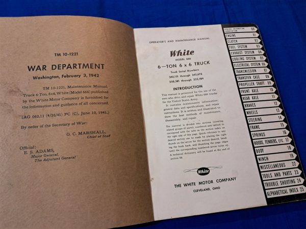 world-war-two-technical-manual-for-the-6-by-6-troop-hauler-truck-1942-dated-made-by-white-motor-company