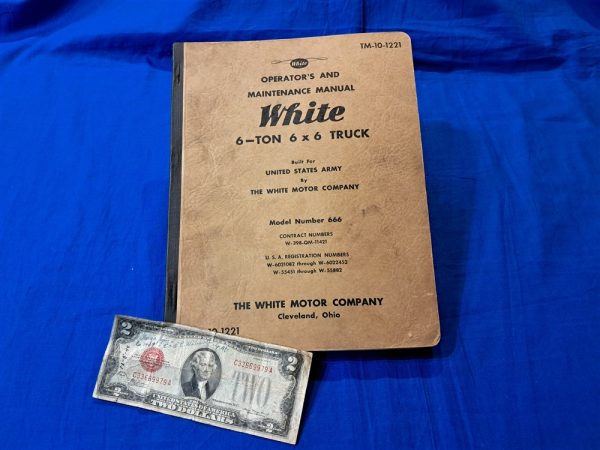 world-war-two-technical-manual-for-the-6-by-6-troop-hauler-truck-1942-dated-made-by-white-motor-company