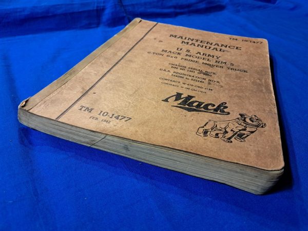 world-war-two-technical-manual-for-the-6-by-6-troop-hauler-truck-1943-dated-made-by-mack-motor-company