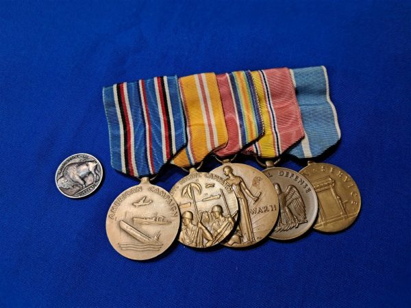 world-war-two-and-korea-war-medal-grouping-5-total-mounted-excellent-condition