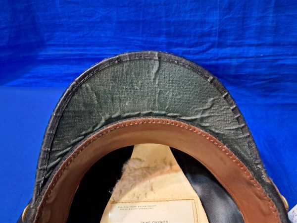 world-war-two-naval-officers-black-visor-hat-with-bullion-eagle-and-excellent-condition-size-7.25