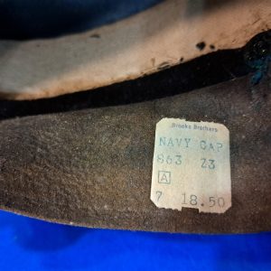 world-war-two-naval-officers-black-visor-hat-with-bullion-eagle-and-excellent-condition-size-7.25