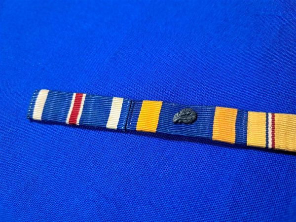 world-war-two-ribbon-rbn-bar-set-of-4-on-one-row-distinguised-flying-cross-air-medal-american-defense-european-2-battle-stars