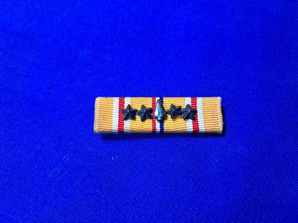 world-war-two-asiatic-pacific-campaign-ribbbon-with-4-battle-stars-and-arrowhead-device