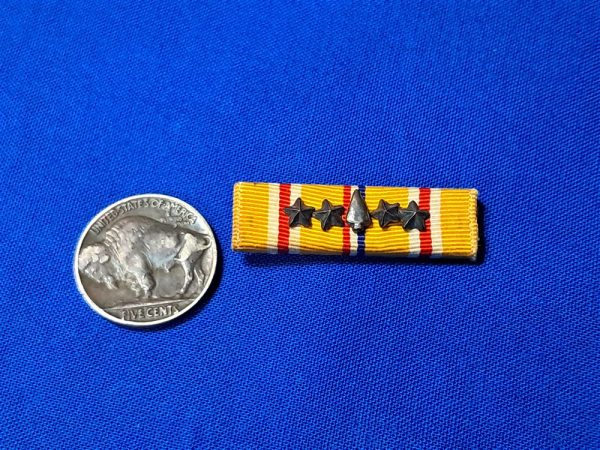 world-war-two-asiatic-pacific-campaign-ribbbon-with-4-battle-stars-and-arrowhead-device