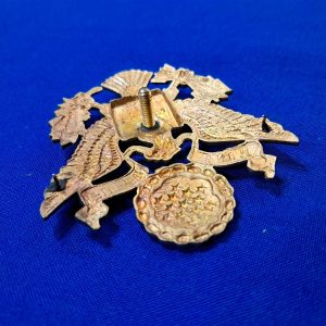 world-wr-two-army-officers-visor-cap-eagle-made-in-england-luxenberg-gold-very-detailed