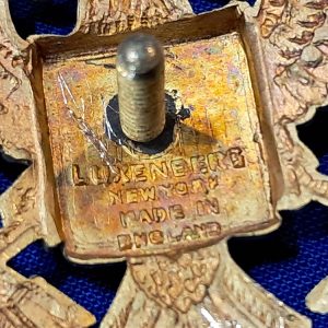 world-wr-two-army-officers-visor-cap-eagle-made-in-england-luxenberg-gold-very-detailed