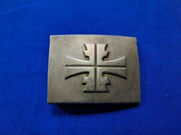 world-war-two-german-athletic-association-belt-buckle-aluminum-pebbled-maker-marked