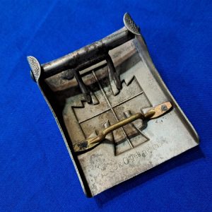 world-war-two-german-athletic-association-belt-buckle-aluminum-pebbled-maker-marked