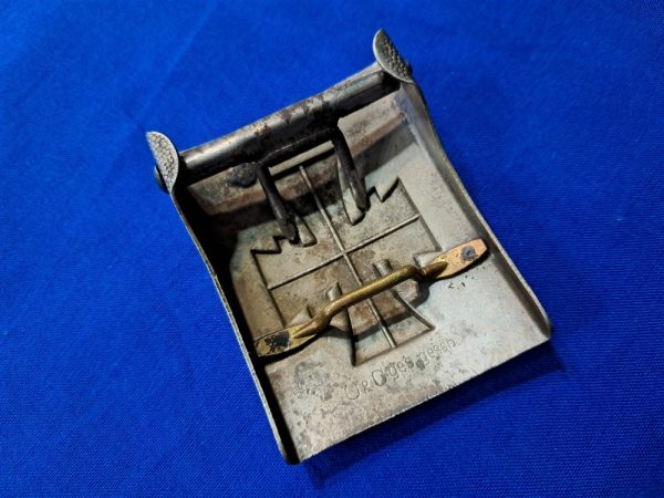world-war-two-german-athletic-association-belt-buckle-aluminum-pebbled-maker-marked