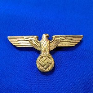 german-world-war-two-political-leader-gold-visor-hat-eagle-with-3-prongs-maker-marked