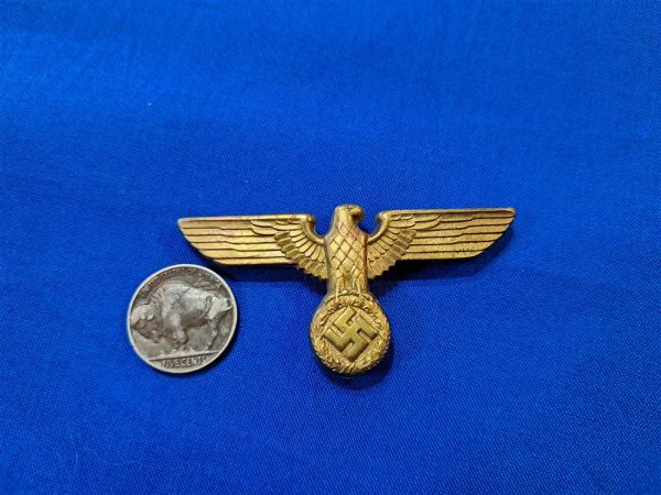 german-world-war-two-political-leader-gold-visor-hat-eagle-with-3-prongs-maker-marked