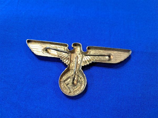 german-world-war-two-political-leader-gold-visor-hat-eagle-with-3-prongs-maker-marked